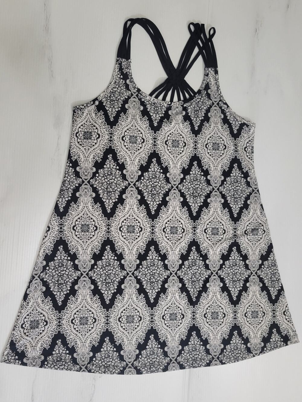 Portocruz Boho Strappy Back Summer Mini Dress / Tunic XL